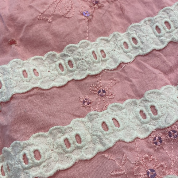 Philip Decaprio WITH FLAWS Pink Dress Lined Sequins Lace 8 - Picture 11 of 17